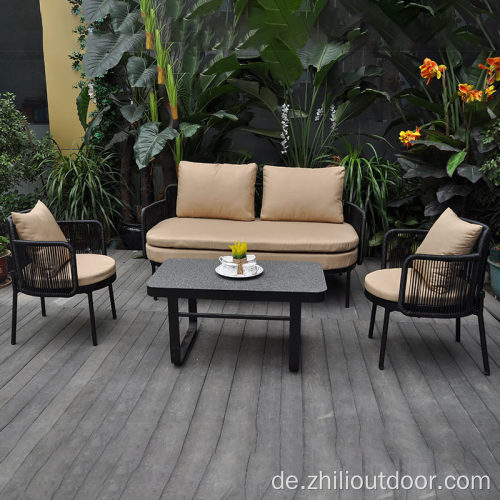 Gartenmöbel im Freien Terrasse Seil Sofa Set